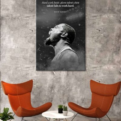 Kevin Durant Brooklyn Nets Canvas, Wall Art Basketball, NBA, Kevin Durant Motivation Artwork 1 Wall Art Basketball
