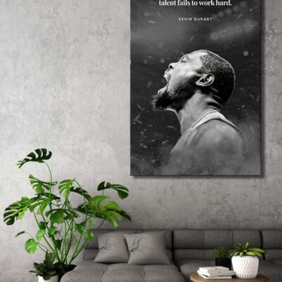 Kevin Durant Brooklyn Nets Canvas, Wall Art Basketball, NBA, Kevin Durant Motivation Artwork 2 NBA