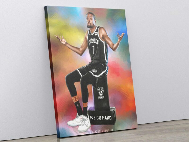 Kevin Durant Canvas Print Kevin Durant Poster Brooklyn Nets Sports Art NBA Wall Art Basketball Home Decor Gifts