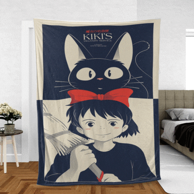 Kikis Delivery Service Fantasy Film Anime Christmas Gifts Lover Kikis Delivery Service Gift For Fan Comfy Sofa Throw Blanket Gift 2