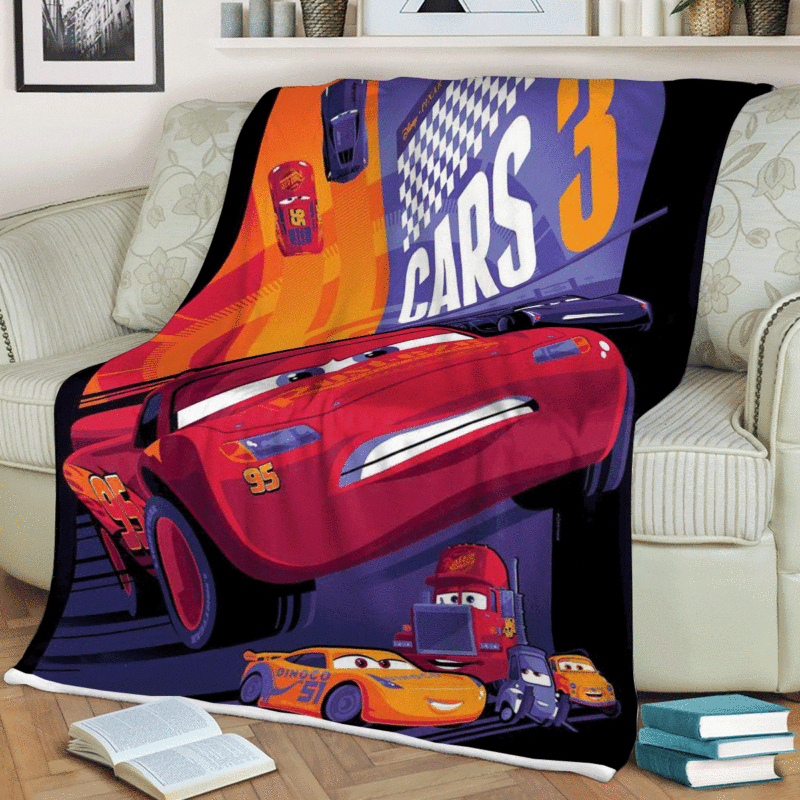 Kingdom Of Cars Cartoon Gift Lover Comfy Sofa Throw Blanket Gift 2