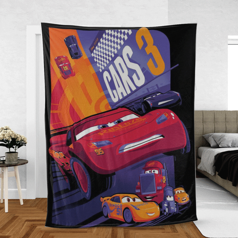 Kingdom Of Cars Cartoon Gift Lover Comfy Sofa Throw Blanket Gift