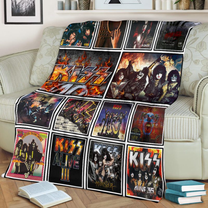 Kiss Band Rock Thank You For The Memories 558 Gift Lover Premium Comfy Sofa Throw Blanket Gift