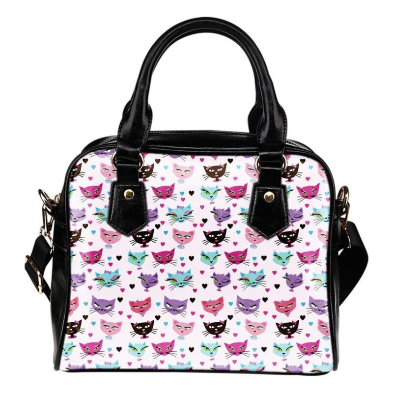 Kitty Cat Lady Leather Shoulder Hand Bag SB0059