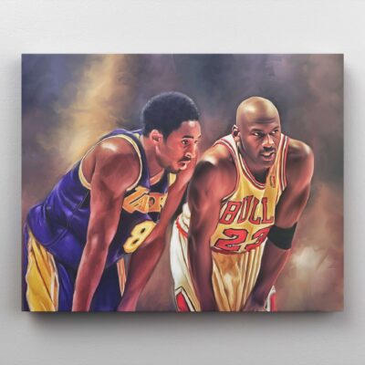 Kobe Bryant Canvas Michael Jordan Canvas Print Kobe Bryant Poster Michael Jordan Poster Basketball Gifts Christmas Gift Home Decor 2 scaled