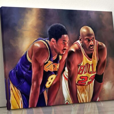 Kobe Bryant Canvas Michael Jordan Canvas Print Kobe Bryant Poster Michael Jordan Poster Basketball Gifts Christmas Gift Home Decor