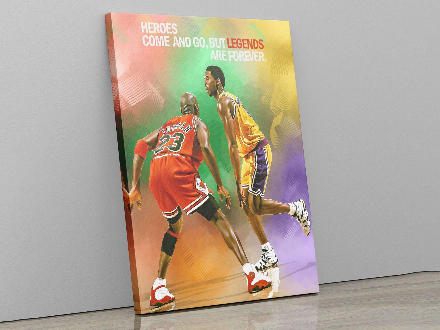 Kobe Bryant Canvas Michael Jordan Canvas Print Kobe Bryant Poster Michael Jordan Poster Basketball Gifts Kobe Bryant Home Decor