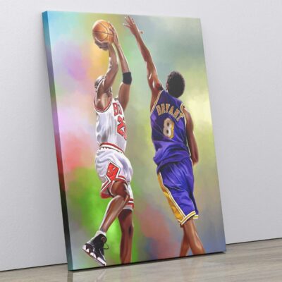 Kobe Bryant Canvas Michael Jordan Canvas Print Kobe Bryant Poster Michael Jordan Poster Basketball Gifts Kobe Bryant Home Decor
