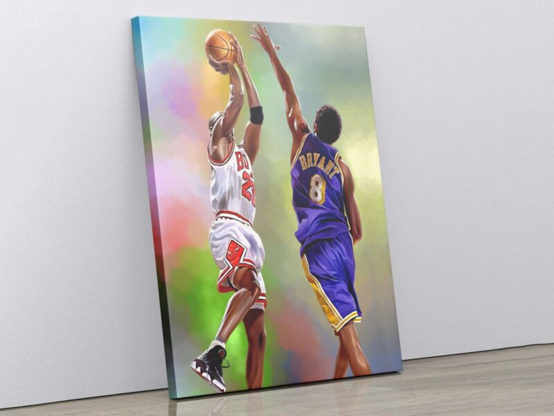 Kobe Bryant Canvas Michael Jordan Canvas Print Kobe Bryant Poster Michael Jordan Poster Basketball Gifts Kobe Bryant Home Decor