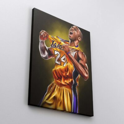 Kobe Bryant Canvas Print Basketball Poster Wall Art Home Decor Lakers Fan Gift For Him Boys Room Decor NBA Poster 2 scaled