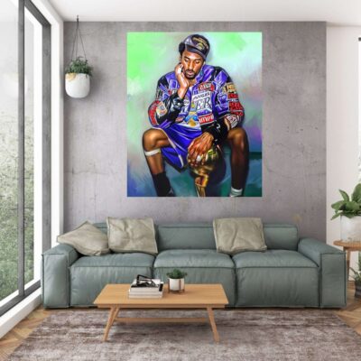 Kobe Bryant Poster Print Basketball Poster Poster Canvas Wall Art Home Decor Lakers Fan Gift For Him Boys Room Decor NBA Championship 2 scaled