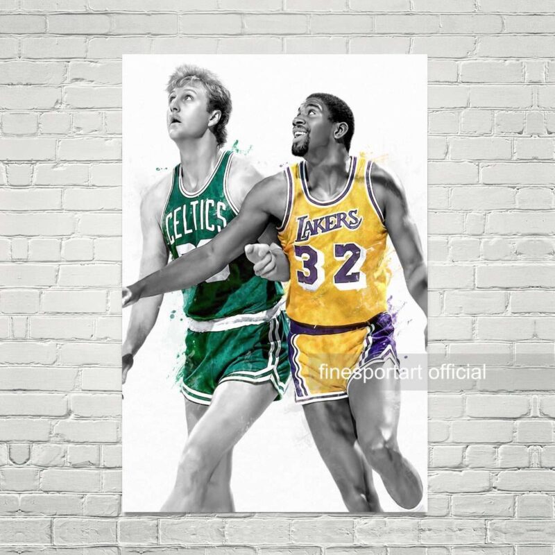 Larry Bird And Magic Johnson Poster