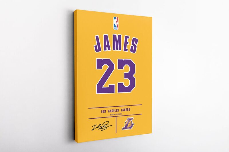 LeBron James Jersey Canvas Print Wall Art