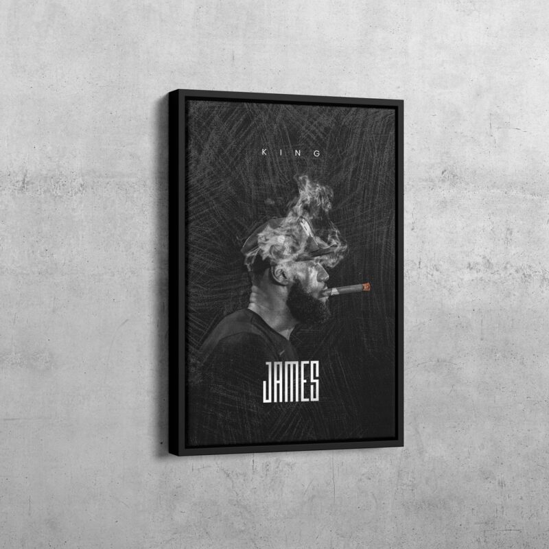 LeBron James Smoking Cigar Canvas