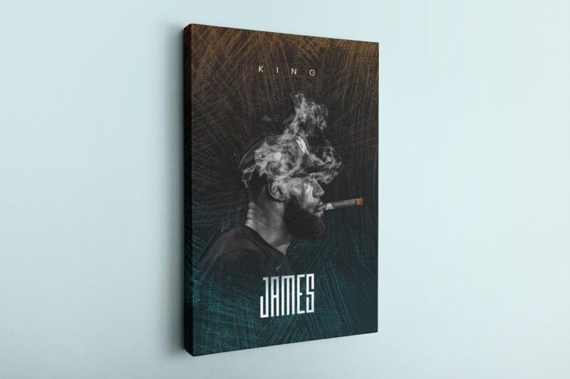 LeBron James Smoking Wall Canvas Art