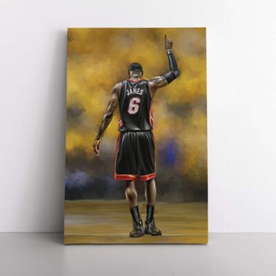 Lebron James Canvas Print, King James Basketball Player Poster, Boys Room Wall Decor, Basketball Wall Art, Famous Basketball Legend 1 King James Basketball Player Poster