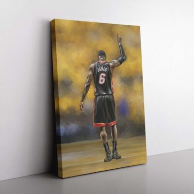 Lebron James Canvas Print, King James Basketball Player Poster, Boys Room Wall Decor, Basketball Wall Art, Famous Basketball Legend