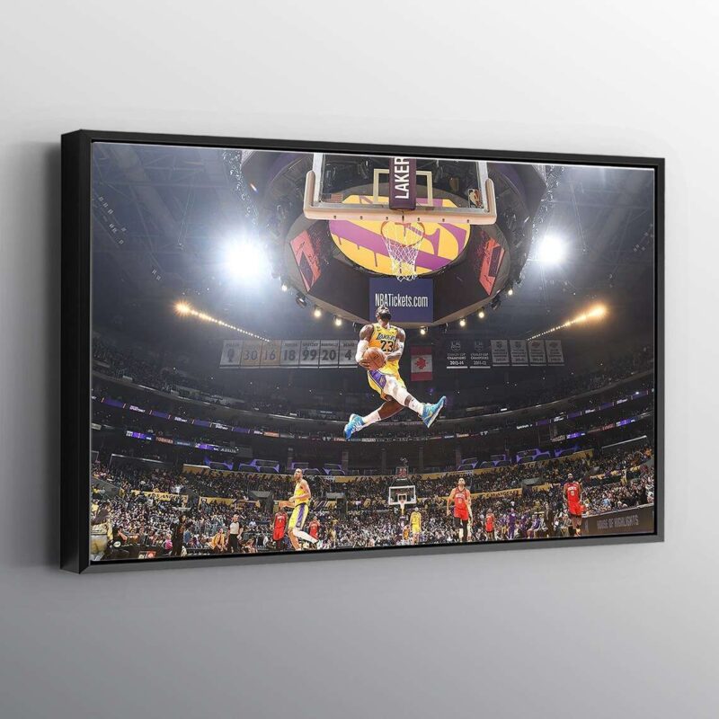 Lebron James Evolution Lakers Print Wall Art Canvas