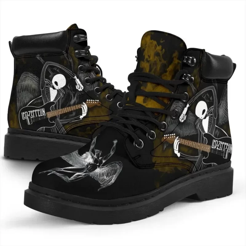 Led Zeppelin Boots Mixed Jack Skellington Rock Band