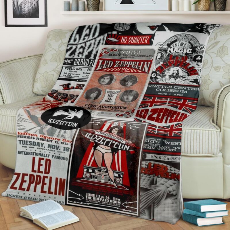 Led Zeppelin Rock Band Fleece Blanket