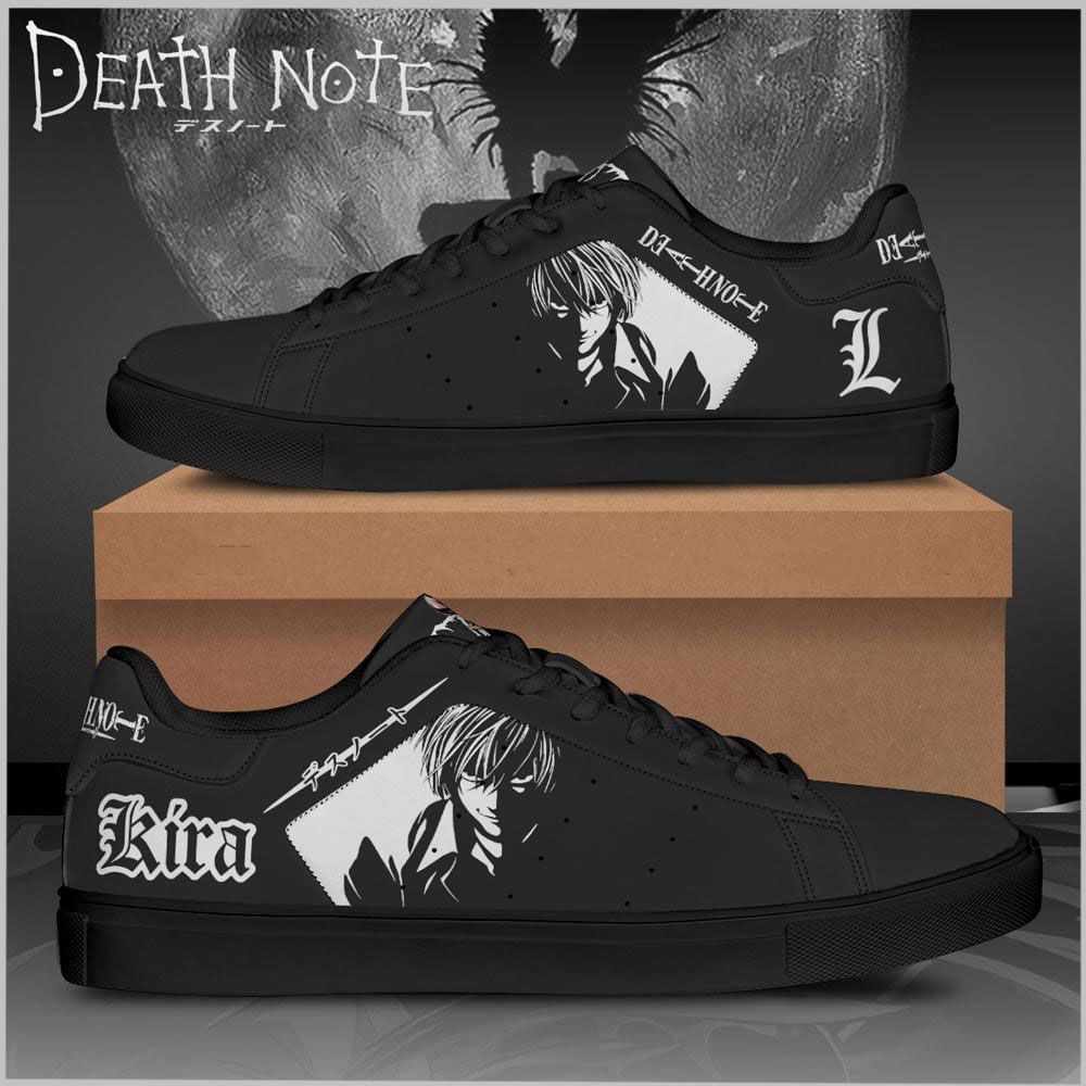 Light Yagami Death Note Low Top Leather Skate Shoes Tennis Shoes 