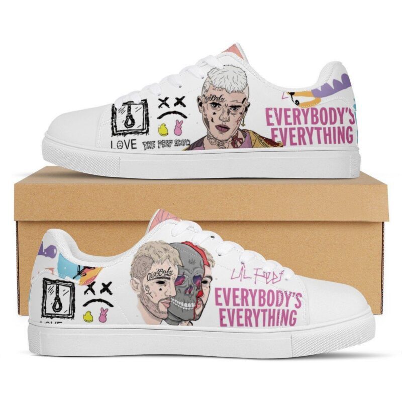 Lil Peep Everybody's Everything Low Top Leather Skate Shoes