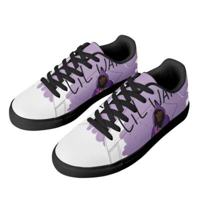 Lil Wayne Low Top Leather Skate Shoes Tennis Shoes Sneaker For Fans 3