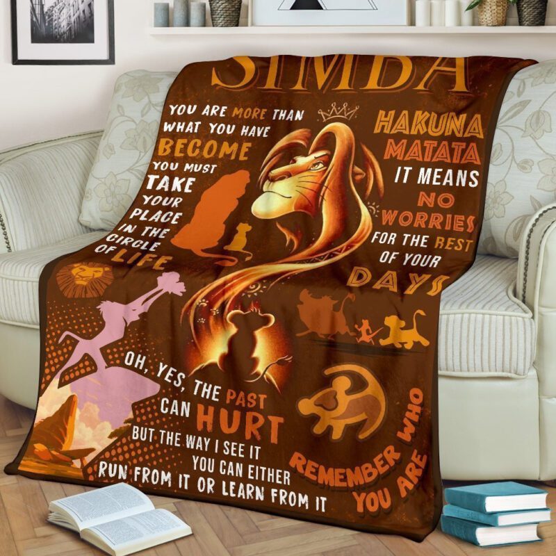 Lion King Quotes Simba Fleece Blanket Gift Idea