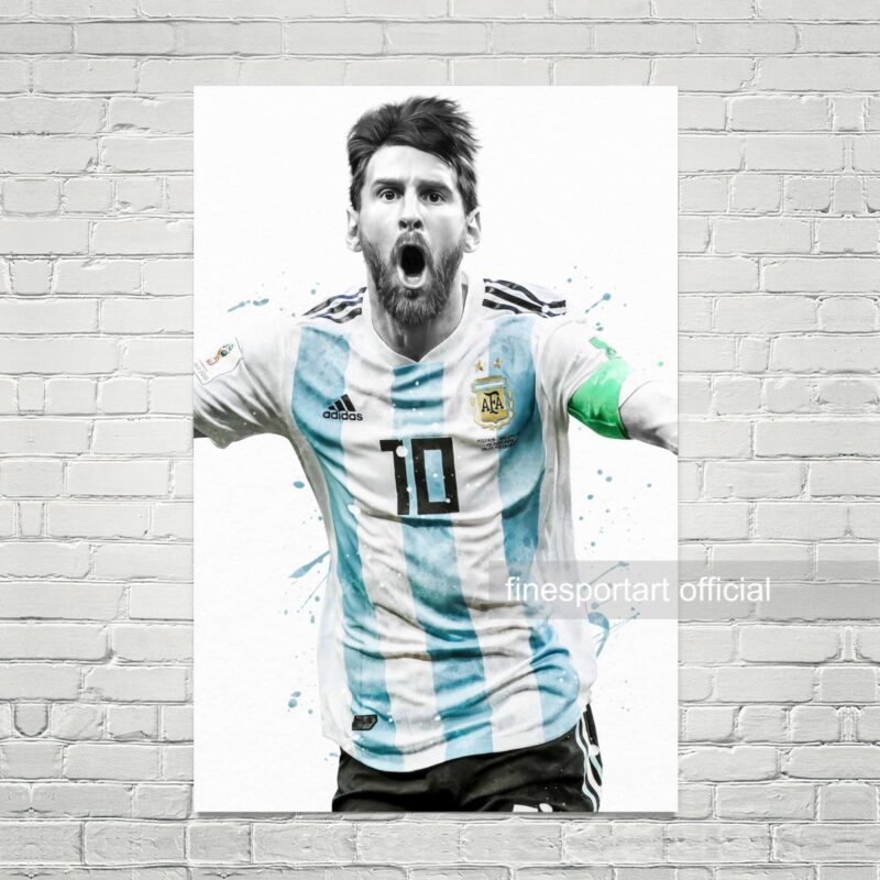 Lionel Messi Team Argentina Poster