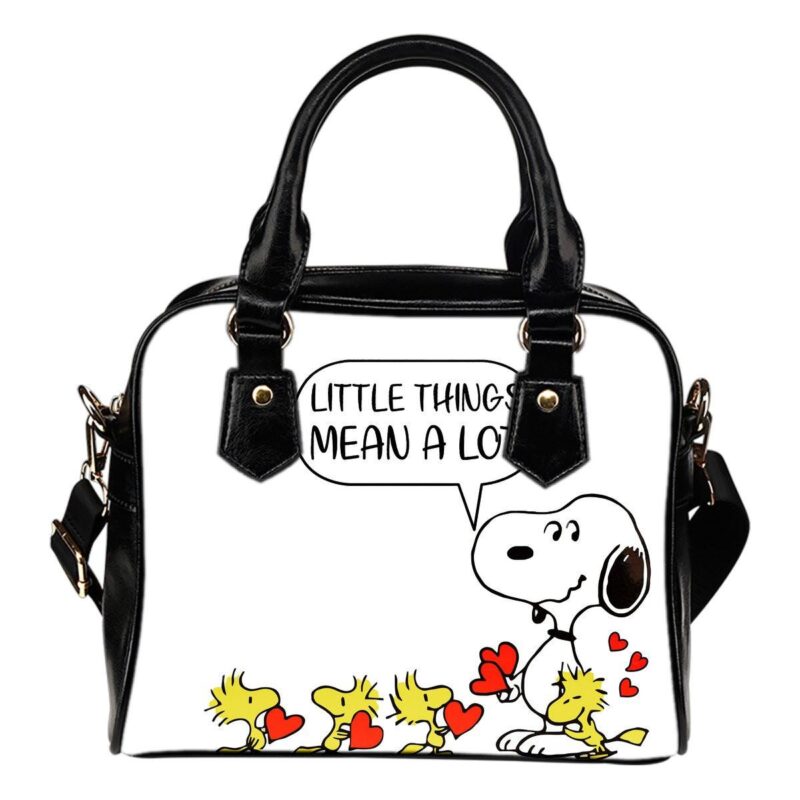 Little Things Snoopy Lady Leather Shoulder Hand Bag SB0078