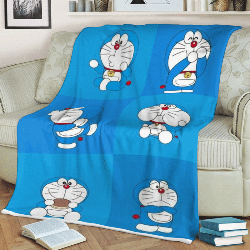 Doraemon Gift For Fan Comfy Sofa Throw Blanket Gift