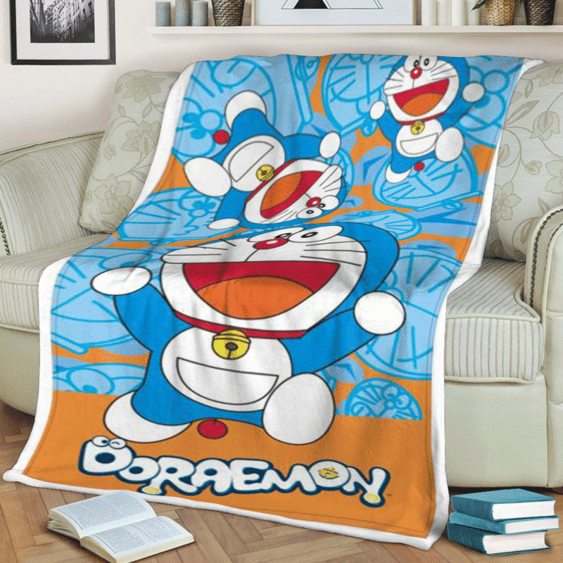 Doraemon Gift For Fan Comfy Sofa Throw Blanket Gift