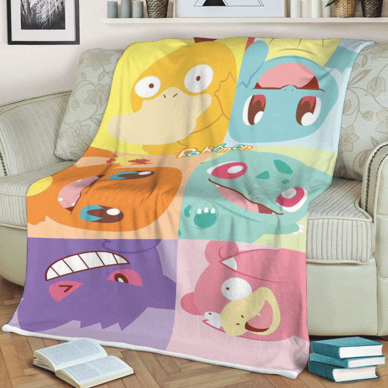 Lovely Monster Pokemon Christmas Gift Comfy Sofa Throw Blanket Gift