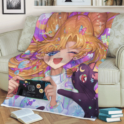 Lovely Sailor Moon TV Show Christmas Gifts Lover, Sailor Moon Gift For Fans Comfy Sofa Throw Blanket Gift