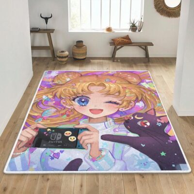 Sailor Moon Area Rug Living Room Rug Floor Decor