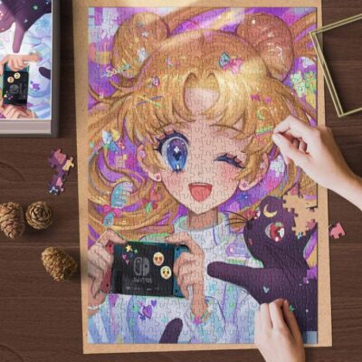 Lovely Sailor Moon TV Shows Lover Jigsaw Puzzle Game,Lovely Sailor Moon TV Show Fan Gift, Sailor Moon