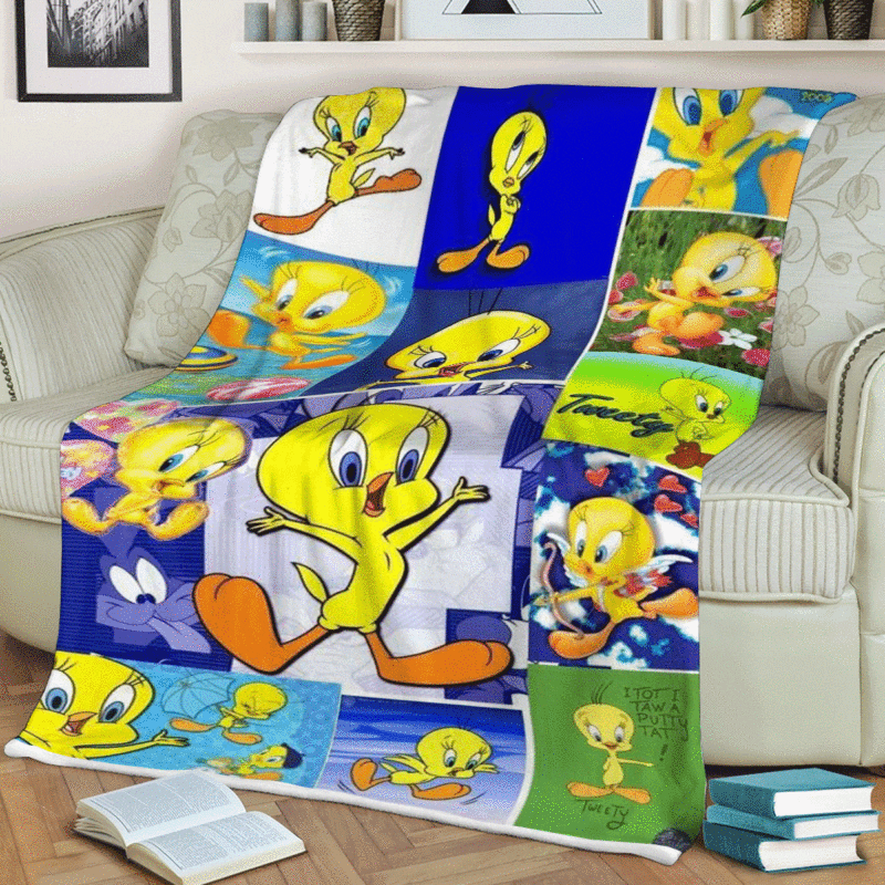 Lovely Tweety Looney Tunes Flims Christmas Gift Comfy Sofa Throw Blanket Gift