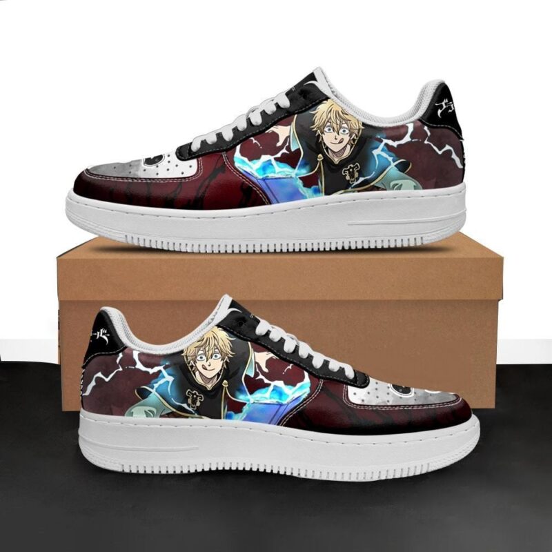 Luck Voltia Sneakers Black Bull Knight Black Clover Anime Shoes Air Force 1 Sneakers