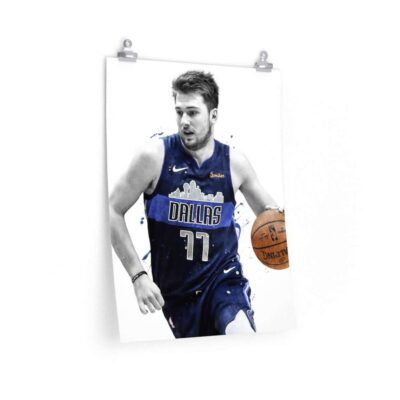 Luka Doncic Dallas Mavericks Poster, Canvas, Basketball Print, Sports Wall Art 1 Canvas