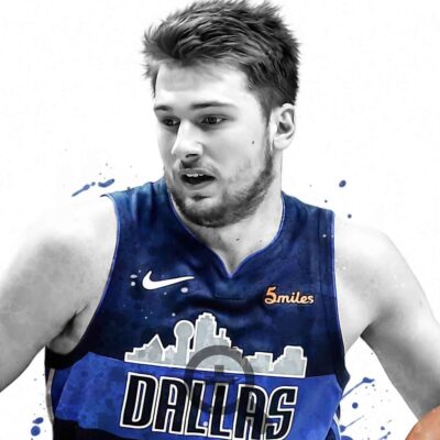 Luka Doncic Dallas Mavericks Poster, Canvas, Basketball Print, Sports Wall Art 2 Basketball Print