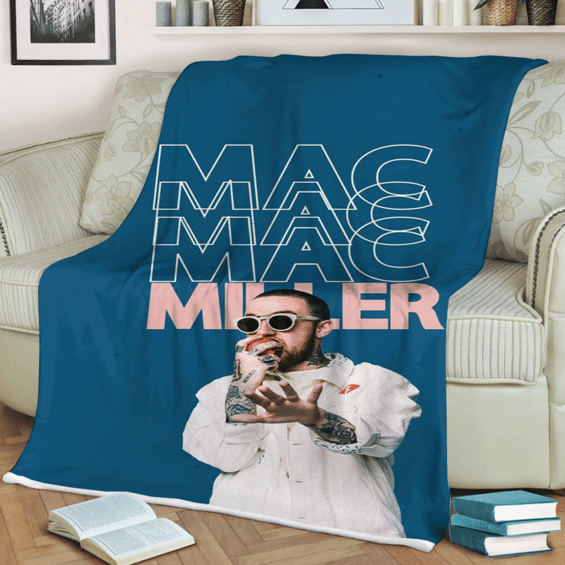 Mac Miller Wpap Pop Art Thank You For The Memories Ver5 Gift Comfy Sofa Throw Blanket Gift