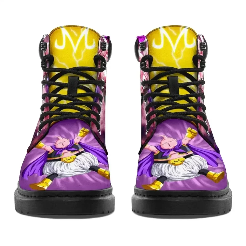 Majin Buu Dragon Ball Boots Shoes Custom Anime Working Boots Leather Boots Timber Motorcycle Boots 2