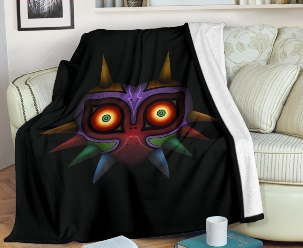 Majora-Fleece-Blanket-Custom-The-Legend-Of-Zelda-Home-Decoration-Comfy-Sofa-Throw-Blanket Majora Fleece Blanket Custom The Legend Of Zelda Home Decoration