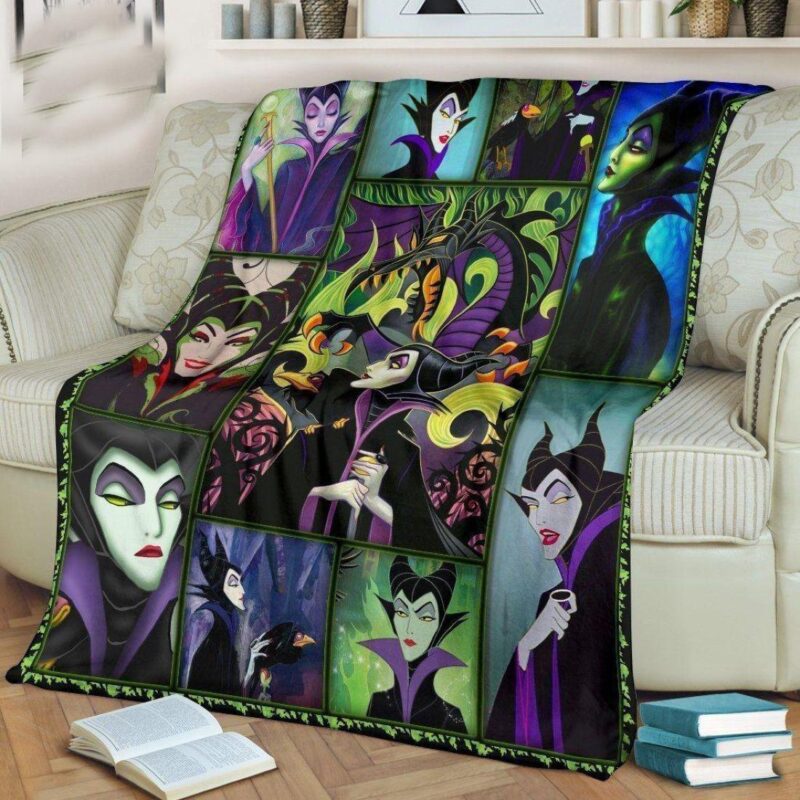 Maleficent Disney Villains Art Gift For Fan Comfy Sofa Throw Blanket Gift No198
