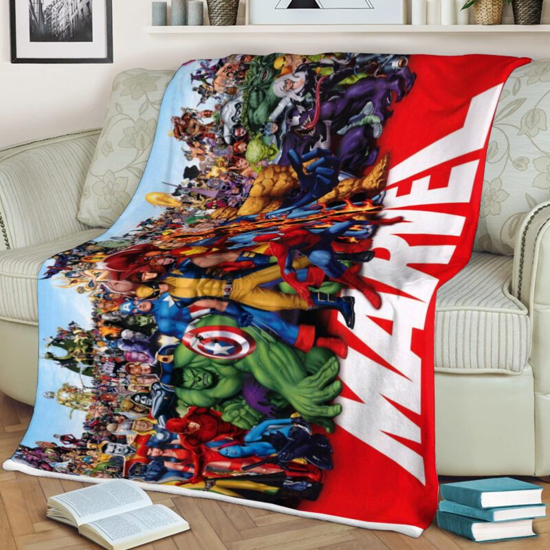 Marvel all characters Comfy Sofa Throw Blanket Gift