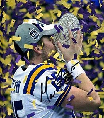 Matt Flynn - LSU Tigers "Champion QB" Autograph Print - Canvas Print Wall Art Decor