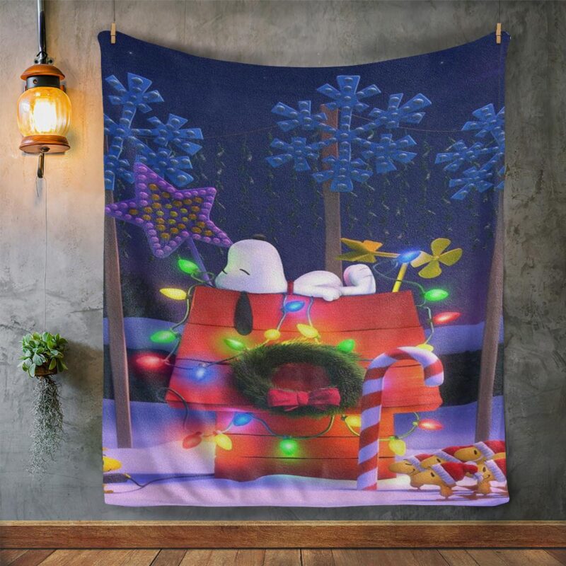 Merry Christmas Snoopy Peanuts Blanket