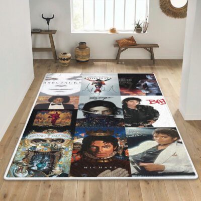 Michael Jackson King of Pop Signature Area Rug Living Room
