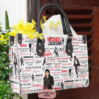Michael Jackson Gift For Fan Michael Jackson Handbag Custom Name Fashion Lady Handbag LHB258 3