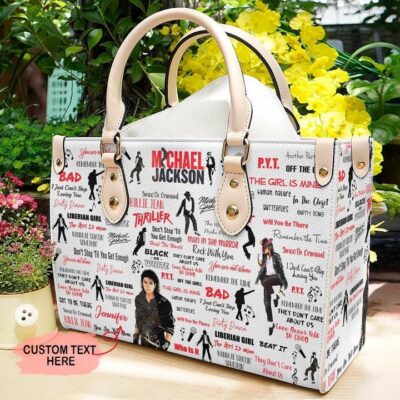 Michael Jackson Gift For Fan, Michael Jackson Handbag, Custom Name Fashion Lady Handbag LHB258